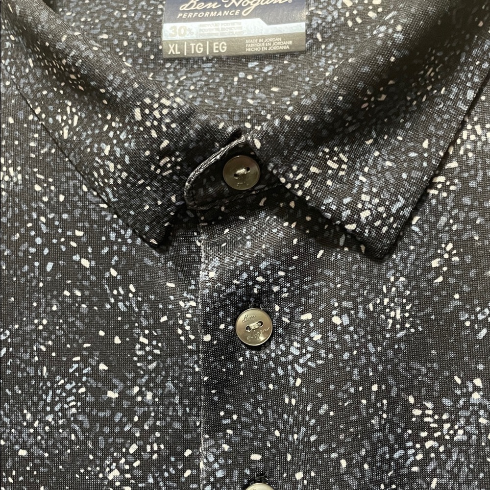 Ben Hogan Performance Blue Patterned Golf Polo Sh… - image 4